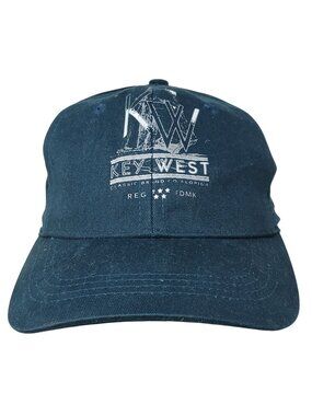 Key West Teal Strapback Hat Adj With Logo & Copper Look Buckle Closure #D-7